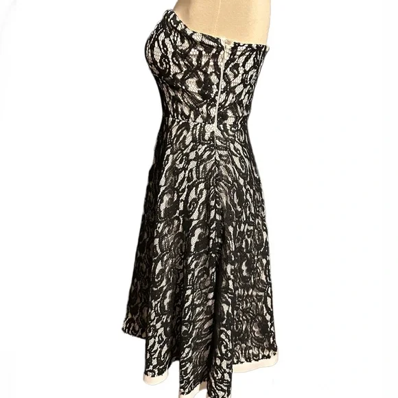 Unique Vintage Strapless Sweetheart Lace Dress - Picture 3 of 7